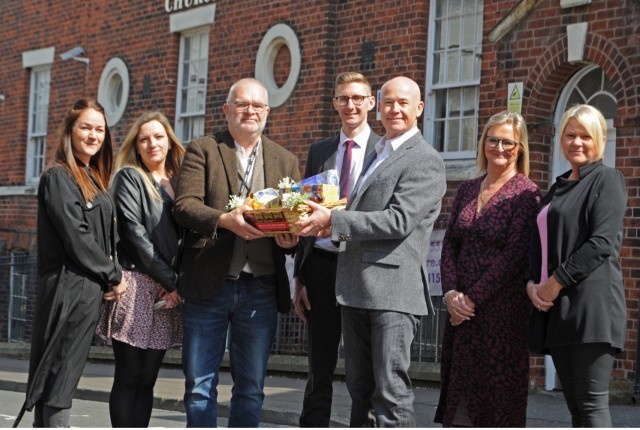 Ric Traynor Chris Lawton And Carole Vizzard Of Begbies Traynor Launch A New Partnership With The Foxton Centre To Deliver 500 Breakfasts Per Month For Vulnerable Adults In Preston